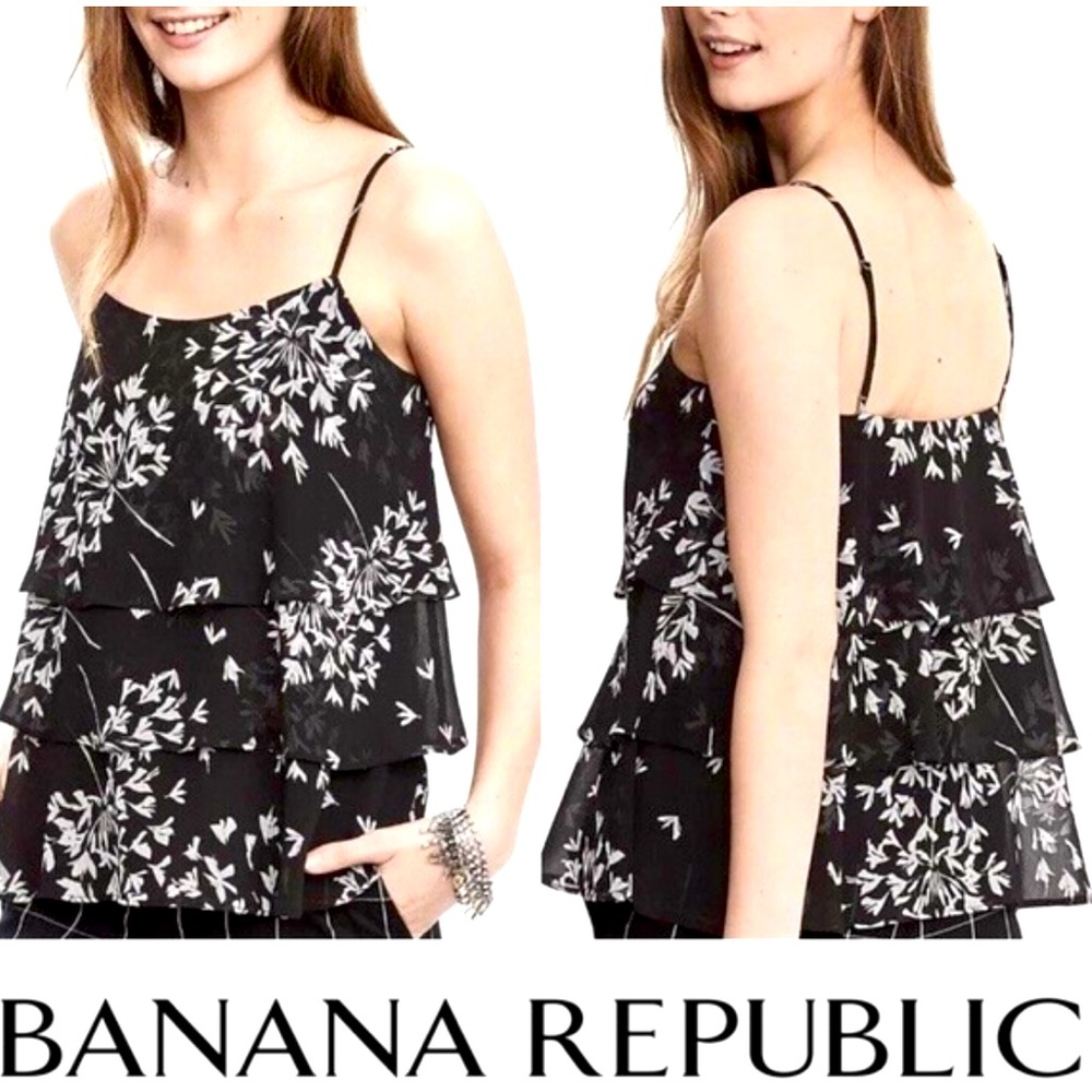 Floral Tiered Spaghetti Strap Tank from Banana Republic